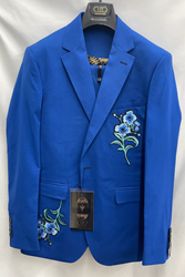 Ramses Azure Blue Floral Suit 